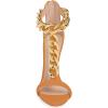 imageFSJ Women TStraps High Heel Sandals Golden Chains Open Toe Ankle Straps Stilettos Pumps Back Zipper Wedding Party Homecomings Dress Summer Shoes Size 415 USOrange