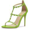 imageFSJ Women Fashion Evening Dancing Sandals Strappy Open Toe High Heel Stiletto Summer ShoeGreencrystal