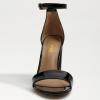 imageFSJ Women Classic Chunky High Heel Sandals Open Toe Ankle Strap Single Band Dress Shoe Size 415 USBlack Patent Leather