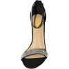 imageFSJ Women Classic Chunky High Heel Sandals Open Toe Ankle Strap Single Band Dress Shoe Size 415 USBlackcrystal 1