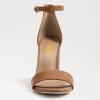 imageFSJ Women Classic Chunky High Heel Sandals Open Toe Ankle Strap Single Band Dress Shoe Size 415 USBrown