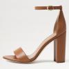 imageFSJ Women Classic Chunky High Heel Sandals Open Toe Ankle Strap Single Band Dress Shoe Size 415 USBrown