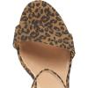 imageFSJ Women Classic Chunky High Heel Sandals Open Toe Ankle Strap Single Band Dress Shoe Size 415 USBrownleopard