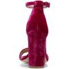 imageFSJ Women Classic Chunky High Heel Sandals Open Toe Ankle Strap Single Band Dress Shoe Size 415 USFuchsia Velvet