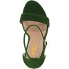 imageFSJ Women Classic Chunky High Heel Sandals Open Toe Ankle Strap Single Band Dress Shoe Size 415 USGreen