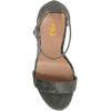 imageFSJ Women Classic Chunky High Heel Sandals Open Toe Ankle Strap Single Band Dress Shoe Size 415 USGrey Velvet