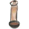 imageFSJ Women Classic Chunky High Heel Sandals Open Toe Ankle Strap Single Band Dress Shoe Size 415 USGrey Velvet