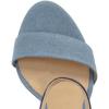 imageFSJ Women Classic Chunky High Heel Sandals Open Toe Ankle Strap Single Band Dress Shoe Size 415 USLight Blue