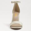 imageFSJ Women Classic Chunky High Heel Sandals Open Toe Ankle Strap Single Band Dress Shoe Size 415 USMintcream