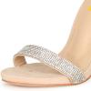 imageFSJ Women Classic Chunky High Heel Sandals Open Toe Ankle Strap Single Band Dress Shoe Size 415 USNudecrystal