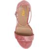 imageFSJ Women Classic Chunky High Heel Sandals Open Toe Ankle Strap Single Band Dress Shoe Size 415 USPink Velvet