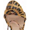 imageFSJ Women Classic Chunky High Heel Sandals Open Toe Ankle Strap Single Band Dress Shoe Size 415 USTanleopard