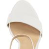 imageFSJ Women Classic Chunky High Heel Sandals Open Toe Ankle Strap Single Band Dress Shoe Size 415 USWhite