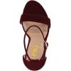 imageFSJ Women Classic Chunky High Heel Sandals Open Toe Ankle Strap Single Band Dress Shoe Size 415 USWine