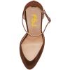 imageFSJ Women Fashion Almond Toe Ankle Strap DOrsay Pump High Heels Party Prom Casual Sandal Ladies Shoes Size 415 USBrown