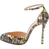 imageFSJ Women Fashion Almond Toe Ankle Strap DOrsay Pump High Heels Party Prom Casual Sandal Ladies Shoes Size 415 USButterfly