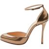 imageFSJ Women Fashion Almond Toe Ankle Strap DOrsay Pump High Heels Party Prom Casual Sandal Ladies Shoes Size 415 USChampagne Gold