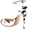 imageFSJ Women Fashion Almond Toe Ankle Strap DOrsay Pump High Heels Party Prom Casual Sandal Ladies Shoes Size 415 USCow