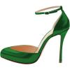 imageFSJ Women Fashion Almond Toe Ankle Strap DOrsay Pump High Heels Party Prom Casual Sandal Ladies Shoes Size 415 USGreen