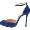imageFSJ Women Fashion Almond Toe Ankle Strap DOrsay Pump High Heels Party Prom Casual Sandal Ladies Shoes Size 415 USMedium Blue