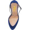 imageFSJ Women Fashion Almond Toe Ankle Strap DOrsay Pump High Heels Party Prom Casual Sandal Ladies Shoes Size 415 USMedium Blue