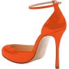 imageFSJ Women Fashion Almond Toe Ankle Strap DOrsay Pump High Heels Party Prom Casual Sandal Ladies Shoes Size 415 USOrange