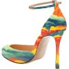 imageFSJ Women Fashion Almond Toe Ankle Strap DOrsay Pump High Heels Party Prom Casual Sandal Ladies Shoes Size 415 USPainting