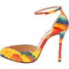 imageFSJ Women Fashion Almond Toe Ankle Strap DOrsay Pump High Heels Party Prom Casual Sandal Ladies Shoes Size 415 USPainting