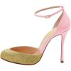 imageFSJ Women Fashion Almond Toe Ankle Strap DOrsay Pump High Heels Party Prom Casual Sandal Ladies Shoes Size 415 USPink
