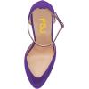 imageFSJ Women Fashion Almond Toe Ankle Strap DOrsay Pump High Heels Party Prom Casual Sandal Ladies Shoes Size 415 USPurple