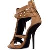 imageFSJ Women Tassels Gladiator Heeled Sandals Open Toe Stiletto High Heel Fringed Rivets Ankle Strap Back Zipper Shoes Size 415 USBrown