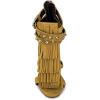 imageFSJ Women Tassels Gladiator Heeled Sandals Open Toe Stiletto High Heel Fringed Rivets Ankle Strap Back Zipper Shoes Size 415 USGoldenrod