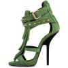imageFSJ Women Tassels Gladiator Heeled Sandals Open Toe Stiletto High Heel Fringed Rivets Ankle Strap Back Zipper Shoes Size 415 USGreen