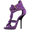 imageFSJ Women Tassels Gladiator Heeled Sandals Open Toe Stiletto High Heel Fringed Rivets Ankle Strap Back Zipper Shoes Size 415 USPurple