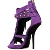 imageFSJ Women Tassels Gladiator Heeled Sandals Open Toe Stiletto High Heel Fringed Rivets Ankle Strap Back Zipper Shoes Size 415 USPurple