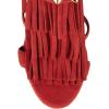 imageFSJ Women Tassels Gladiator Heeled Sandals Open Toe Stiletto High Heel Fringed Rivets Ankle Strap Back Zipper Shoes Size 415 USRed
