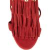 imageFSJ Women Tassels Gladiator Heeled Sandals Open Toe Stiletto High Heel Fringed Rivets Ankle Strap Back Zipper Shoes Size 415 USRed Crystal Heel