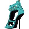 imageFSJ Women Tassels Gladiator Heeled Sandals Open Toe Stiletto High Heel Fringed Rivets Ankle Strap Back Zipper Shoes Size 415 USTurquoise