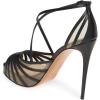 imageFSJ Elegant Peep Toe Crisscross Platform Sandals Women Ankle Strappy Stiletto High Heel Pumps DOrsay Mesh Wedding Resorts Dress Shoes US Size 415Black