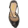 imageFSJ Elegant Peep Toe Crisscross Platform Sandals Women Ankle Strappy Stiletto High Heel Pumps DOrsay Mesh Wedding Resorts Dress Shoes US Size 415Black