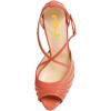 imageFSJ Elegant Peep Toe Crisscross Platform Sandals Women Ankle Strappy Stiletto High Heel Pumps DOrsay Mesh Wedding Resorts Dress Shoes US Size 415Coral