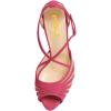 imageFSJ Elegant Peep Toe Crisscross Platform Sandals Women Ankle Strappy Stiletto High Heel Pumps DOrsay Mesh Wedding Resorts Dress Shoes US Size 415Hot Pink