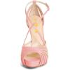 imageFSJ Elegant Peep Toe Crisscross Platform Sandals Women Ankle Strappy Stiletto High Heel Pumps DOrsay Mesh Wedding Resorts Dress Shoes US Size 415Pink