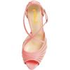 imageFSJ Elegant Peep Toe Crisscross Platform Sandals Women Ankle Strappy Stiletto High Heel Pumps DOrsay Mesh Wedding Resorts Dress Shoes US Size 415Pink