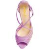 imageFSJ Elegant Peep Toe Crisscross Platform Sandals Women Ankle Strappy Stiletto High Heel Pumps DOrsay Mesh Wedding Resorts Dress Shoes US Size 415Purple