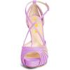 imageFSJ Elegant Peep Toe Crisscross Platform Sandals Women Ankle Strappy Stiletto High Heel Pumps DOrsay Mesh Wedding Resorts Dress Shoes US Size 415Purple