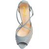 imageFSJ Elegant Peep Toe Crisscross Platform Sandals Women Ankle Strappy Stiletto High Heel Pumps DOrsay Mesh Wedding Resorts Dress Shoes US Size 415Sky Blue
