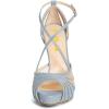 imageFSJ Elegant Peep Toe Crisscross Platform Sandals Women Ankle Strappy Stiletto High Heel Pumps DOrsay Mesh Wedding Resorts Dress Shoes US Size 415Sky Blue