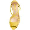 imageFSJ Elegant Peep Toe Crisscross Platform Sandals Women Ankle Strappy Stiletto High Heel Pumps DOrsay Mesh Wedding Resorts Dress Shoes US Size 415Yellow