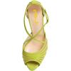 imageFSJ Elegant Peep Toe Crisscross Platform Sandals Women Ankle Strappy Stiletto High Heel Pumps DOrsay Mesh Wedding Resorts Dress Shoes US Size 415Yellow Green